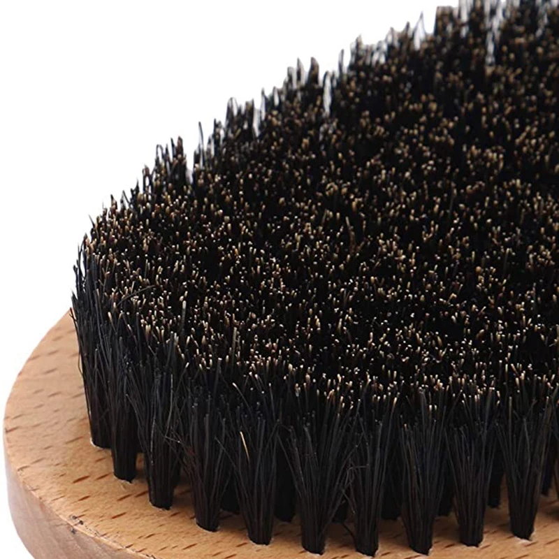 Мужская щетина для волос щетка усов мягкая круглая деревянная ручка волнистая