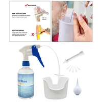 earwax removal kit ear wax washer cleaner tool with squeeze bulb syringe ear wash basin irrigation ear pick cleaning set