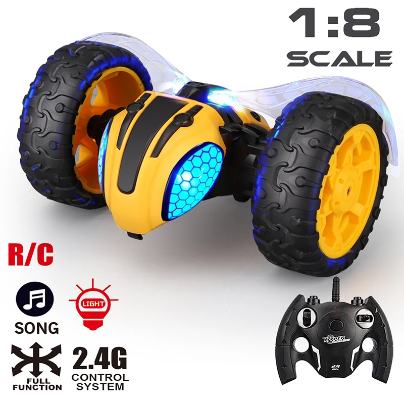 Toys 4wd Bumblebee Remote Control 2.4g Deformation Vehicle 360° Rotation Trick For Children Kids Gifts Toys For Boys