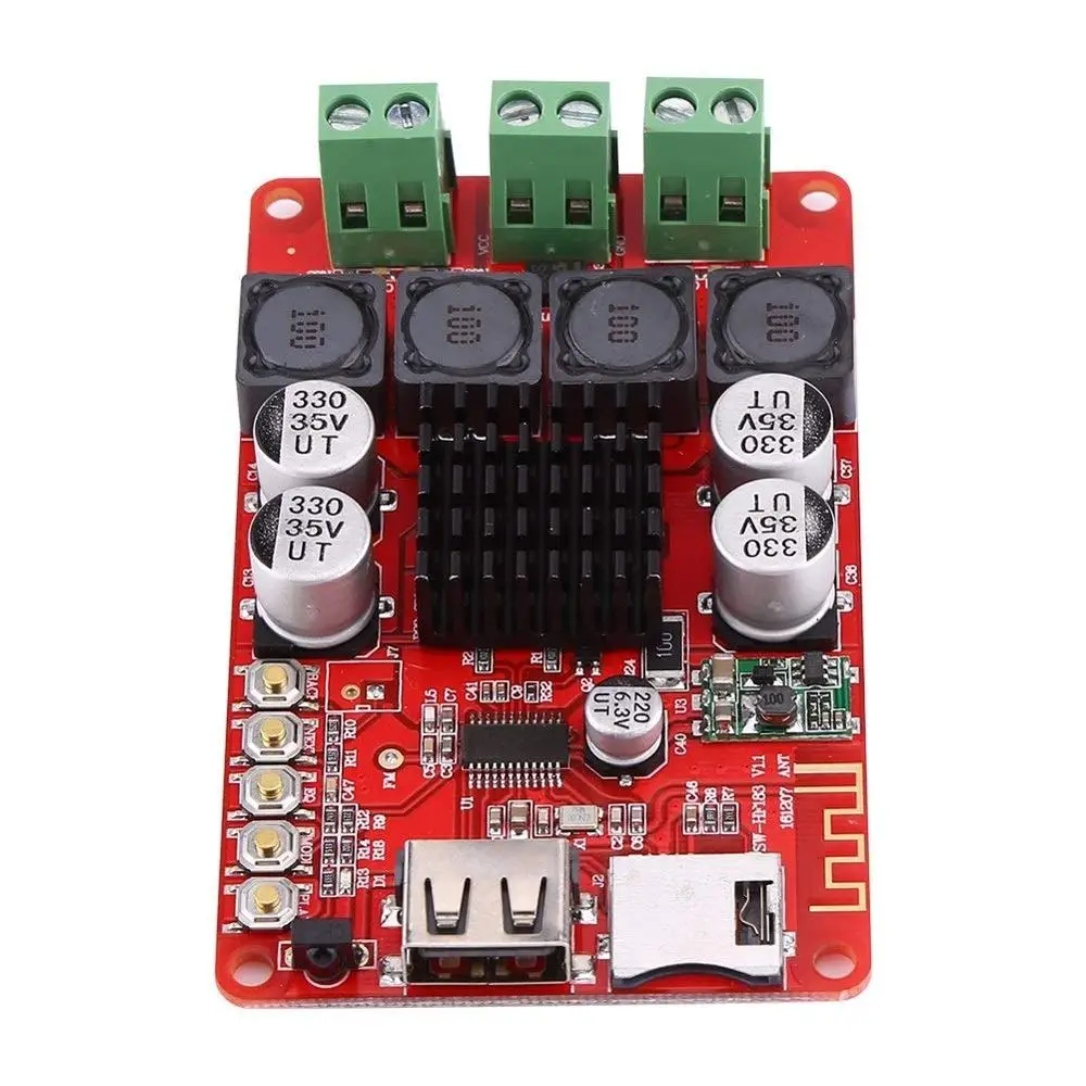 TPA3116 2X50W Bluetooth плата цифрового усилителя мощности с дистанционным управлением