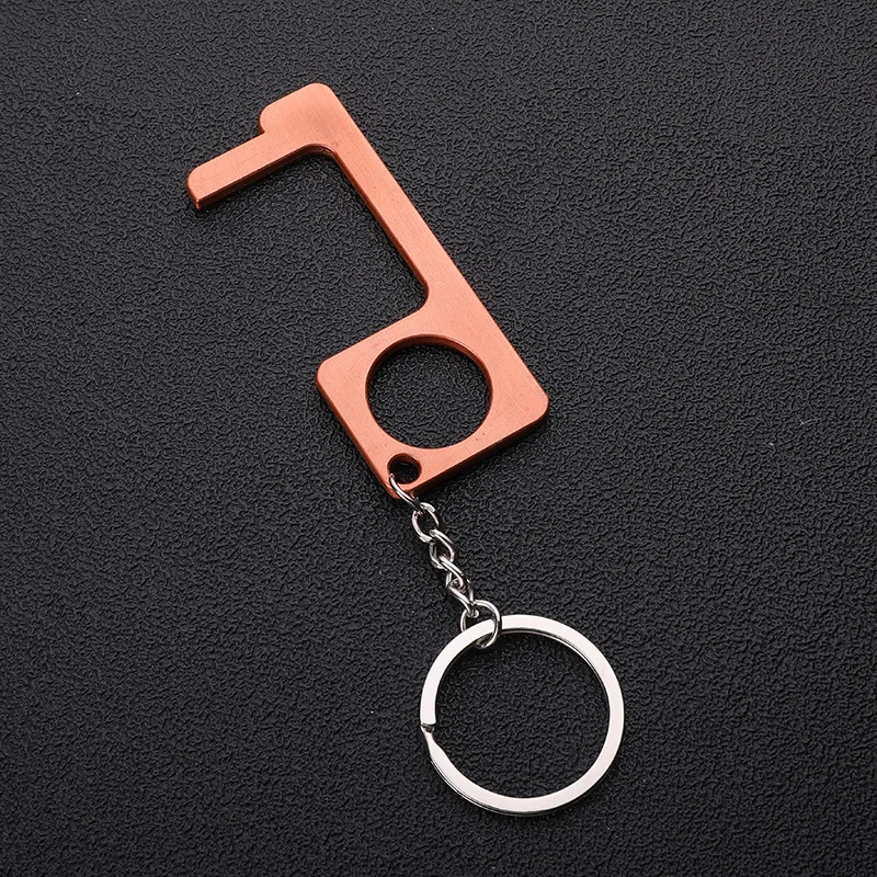 1/2/5pcs Keychain Metal Prevention Against Contact The Door Elevator Artifact Multifunctional Key Ring Anti-Virus Keychains | Украшения и