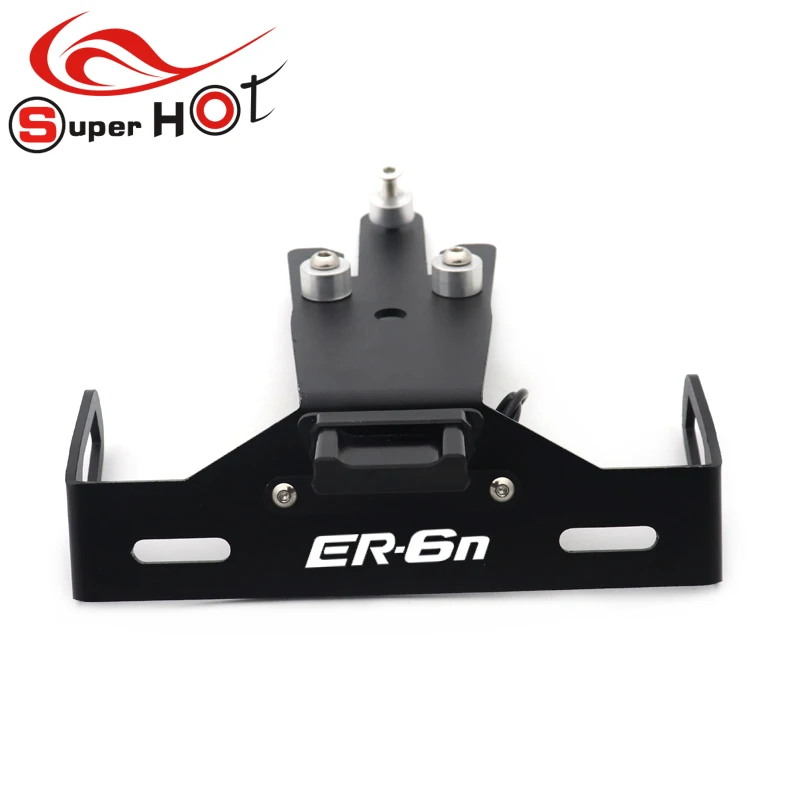 

Для Kawasaki ER6N ER6F NINJA650 2012-2017 er6n аксессуары для мотоциклов номерной знак рамка держатель кронштейн со светодиодсветильник кой