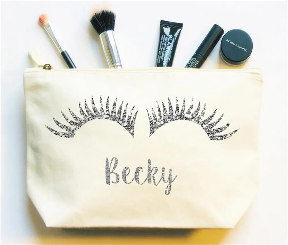 Свадебный подарок с благодарностью индивидуальные косметички для ресниц