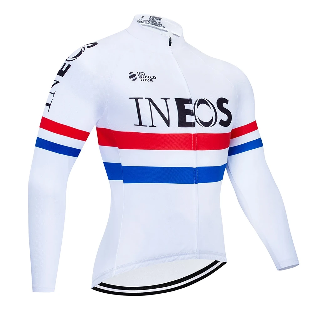 

INEOS Men's Cycling Jersey Spring Autumn Racing Downhill Jersey Tops Long Sleeve MTB Bike Bicycle Shirts Conjunto Ciclismo