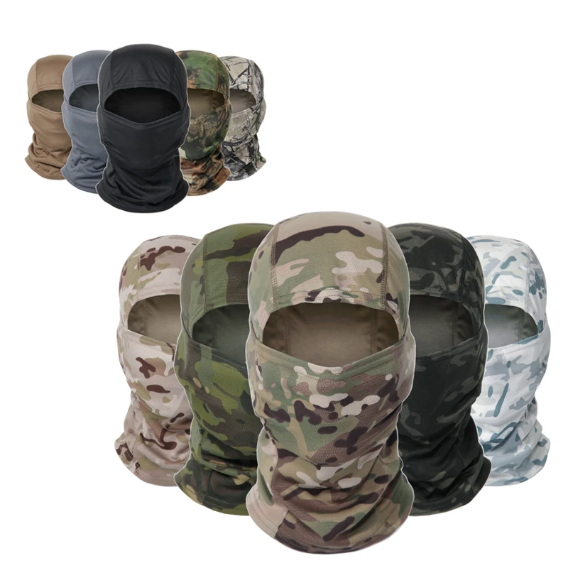 

Tactical Camouflage Balaclava Full Face Mask CS Wargame Army Hunting Cycling Sports Helmet Liner Cap Military Multicam CP Scarf