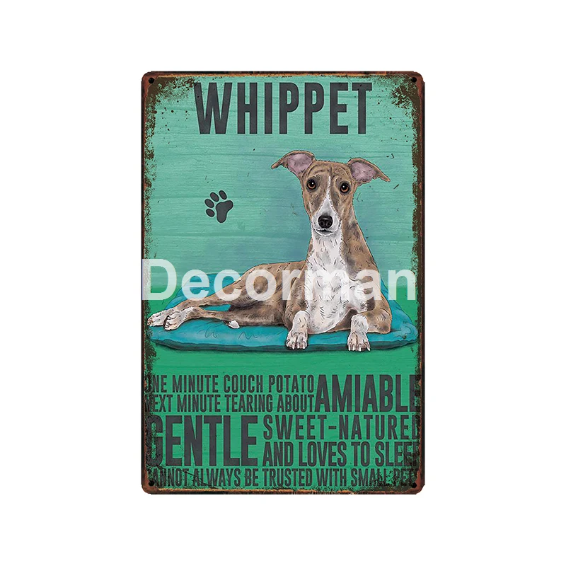 [DecorMan] Custom Pet DOG CAT металлический знак виппет лабрадор такапор настенная живопись