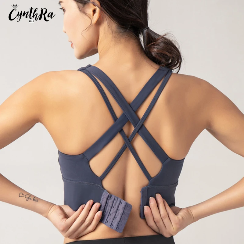 

CYNTHRA Sport Bra Female 2020 New Sexy Gym Wireless Bra Push Up Yoga Running Yoga Vest Shockproof Fitness Underwear For Women