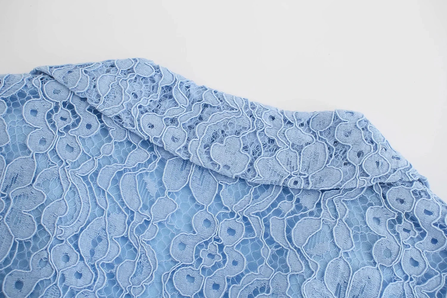 

Women Lace Vest Blue Turn Down Collar Sleeveless Jacket Waistcoat 2021 Summer Fashion Single Breasted Pocket Gilet Femme