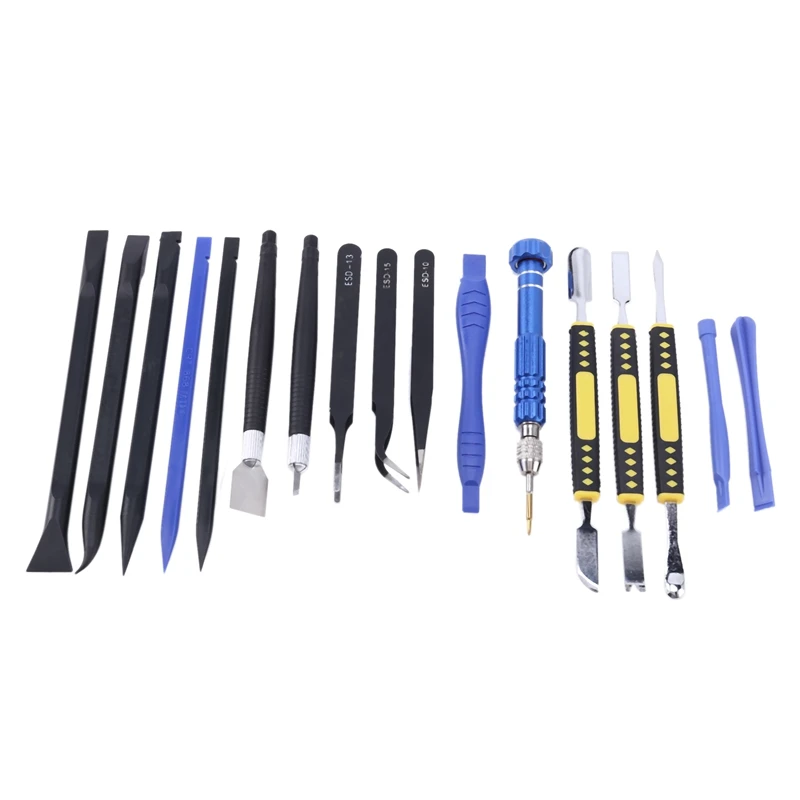 

17 in 1 Professional Pry Opening Tool Cell Phone Repair Tool Kits with 5 in 1 Screwdriver for Phone Tablet Laptop Repair