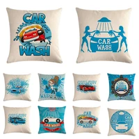 18x18 inch sofa cushion cover car wash design throw pillow case pillowcase customize gift for car