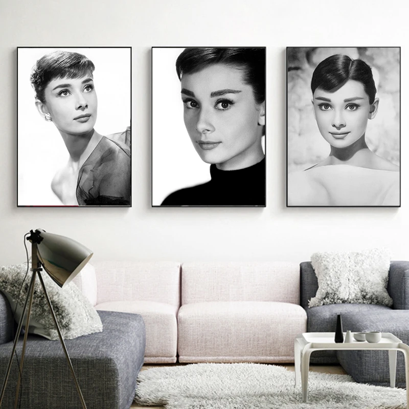 Одри Хепберн искусство для гостиной холст живопись элегантные женские настенные