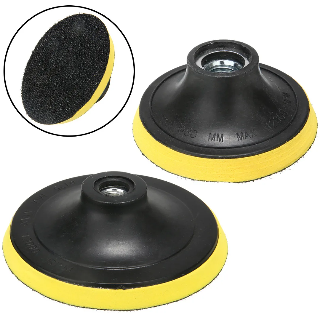 

M14 подложка Полировочная пластина диск с клейкой подложкой Крючки 75 мм 125 мм Автомобильная полировальная подушка