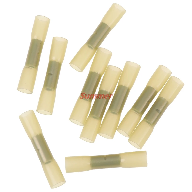 

Hot 10PCS Heat Shrink Butt Wire Connectors Insulated Waterproof Terminals