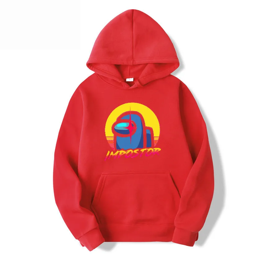 

There is 1 Impostor Among Us Men Hoodie Pullover Hooded Sweatshirt Boys Girls Kids Casual Hip Hop Streetwear Tops Coats
