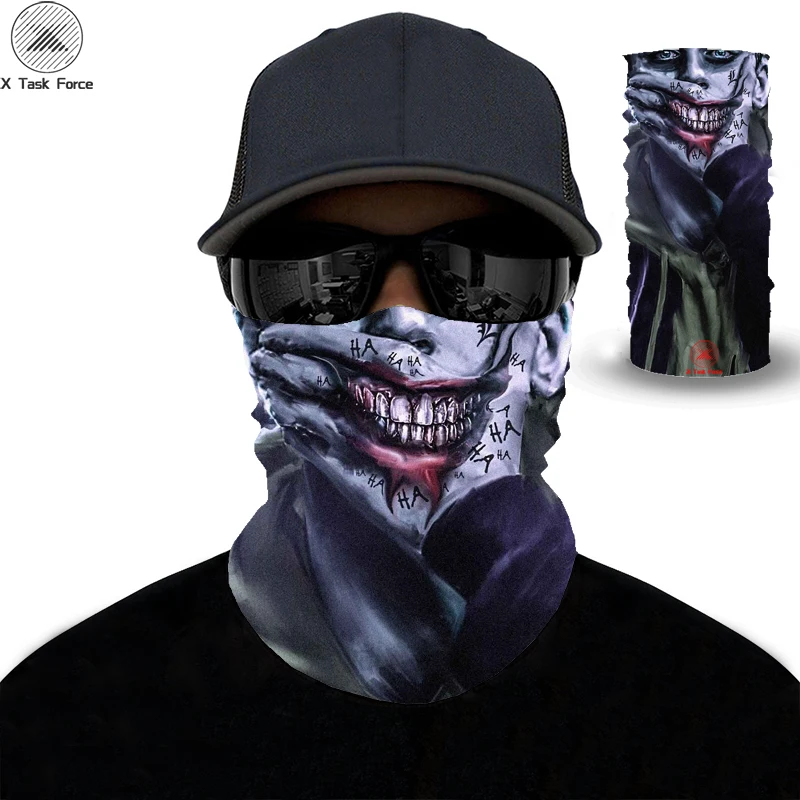 3D череп шарф Хэллоуин бандана головной убор печать открытый шеи Gaiter Велоспорт