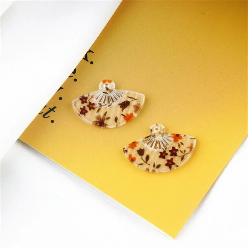 10 шт./партия 17*24 мм секторная бирка акриловые подвески для сережек кулон серьги