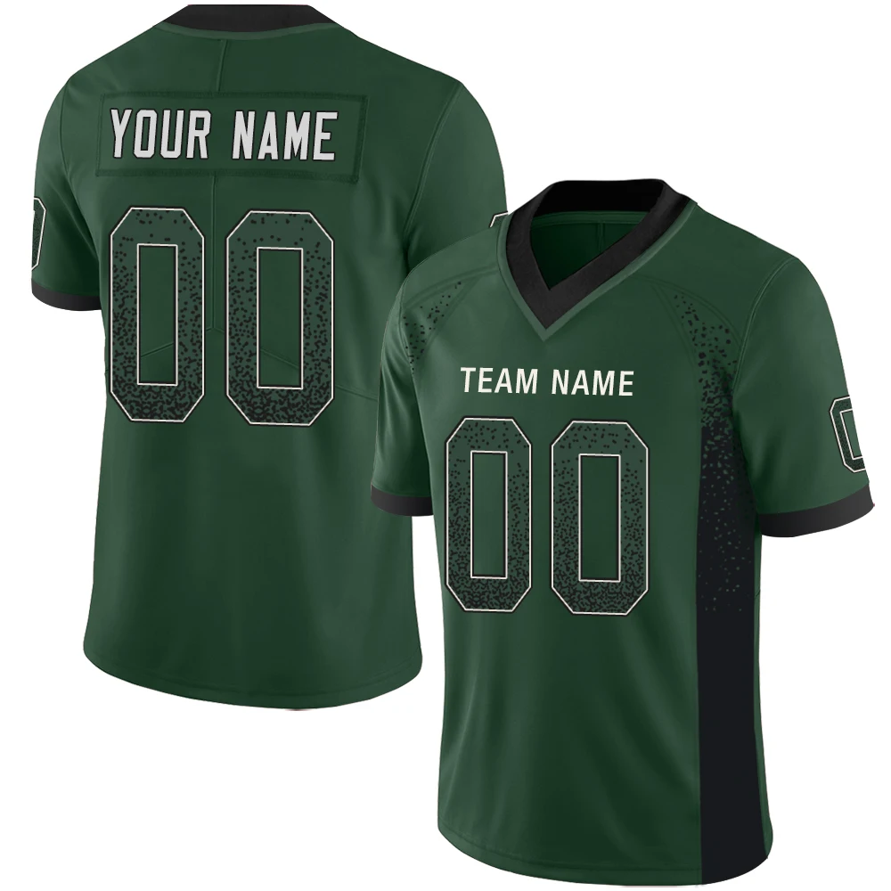 Personalized Custom American Football Jersey Football Shirt Graffiti Design Printed Team Name Number Men's Rugby Jersey Fan Gift