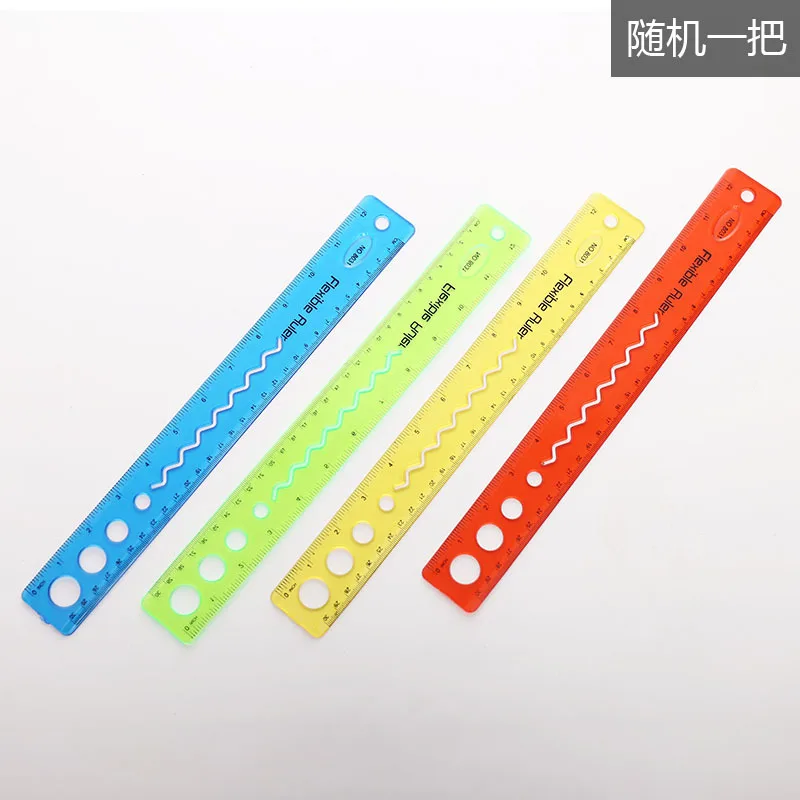 20pcs Flexible Ruler 30cm Kawaii Accessories for School Office Supplies Drafting Supplies Clear Plastic Ruler Kids Scale Ruler images - 6