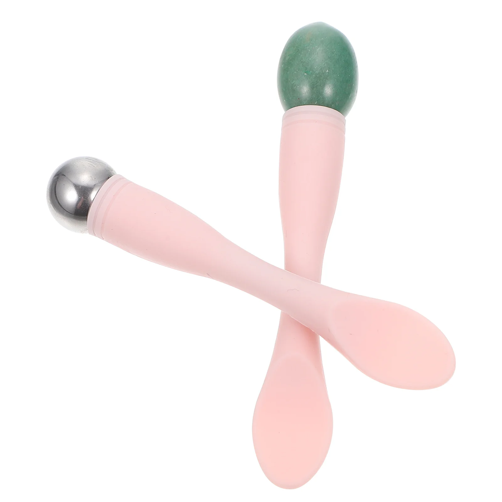 

2Pcs Stainless Steel Eye Massager Eye Skin Stick Portable Eye Cream Scoop