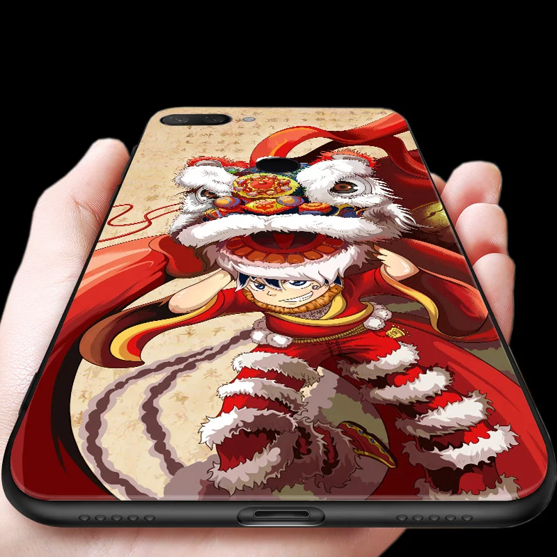 MI8LITE чехол китайский дракон Лев волк мир защита от взрывов закаленное стекло