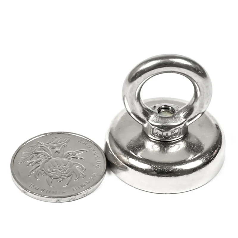 

Strong Neodymium Magnet Salvage Magnet Deep Sea Fishing Magnets Pulling Mounting Pot with Ring Eyebolt