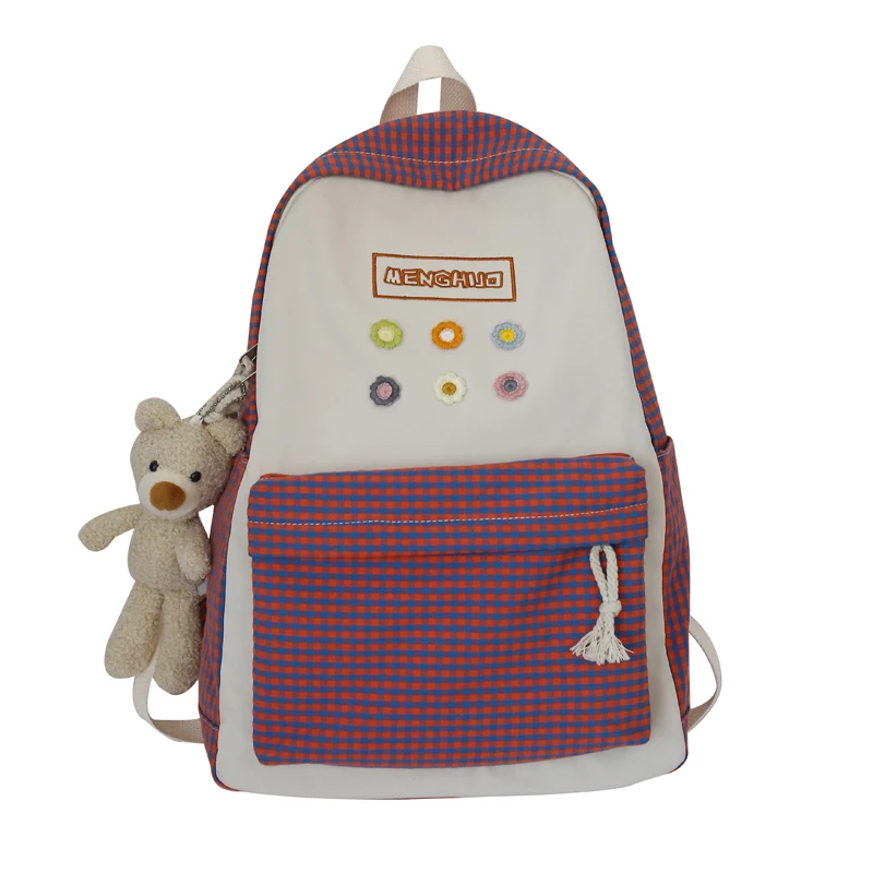 

Fashion Women Plaid Backpack Female 2020 Schoolbag Bag for Teenager Girls Top Handle Casual Travel Backpack Book Bags Mochila