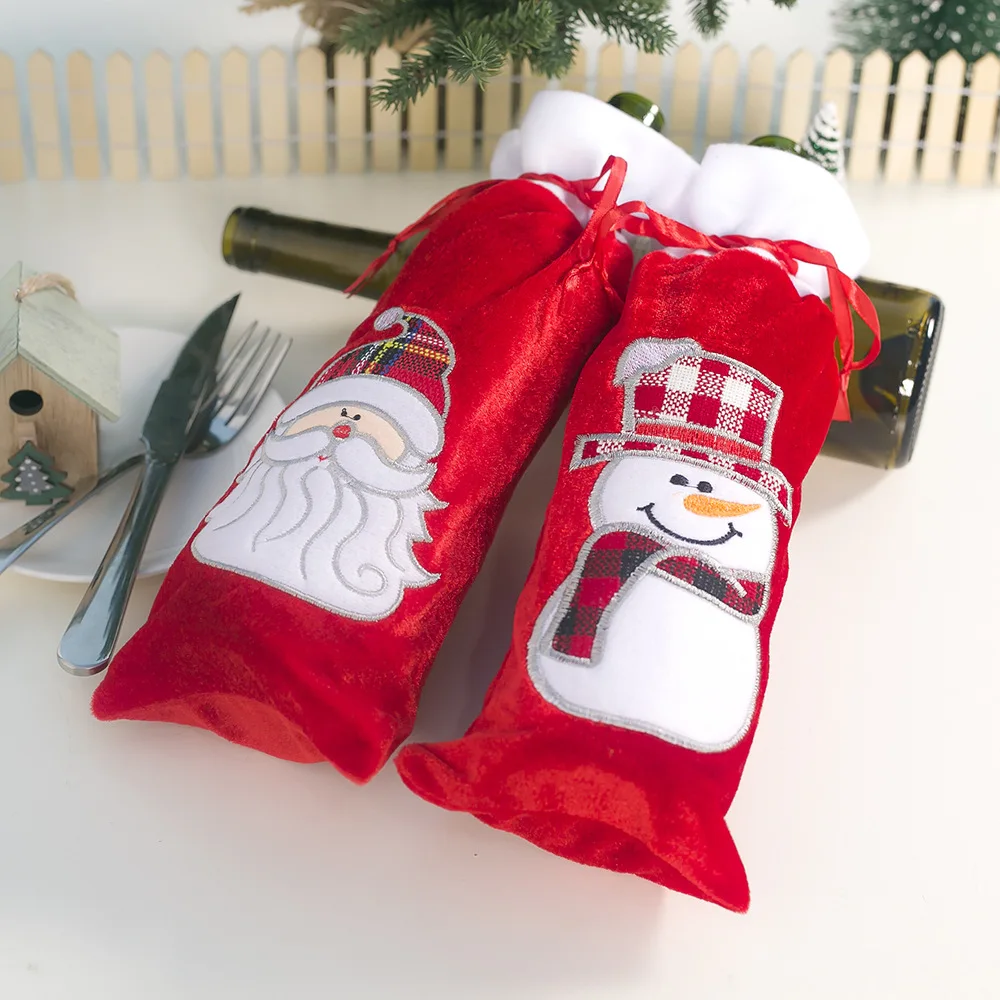 2020 рождественские упаковки для вина большой свитер на бутылку бутылки