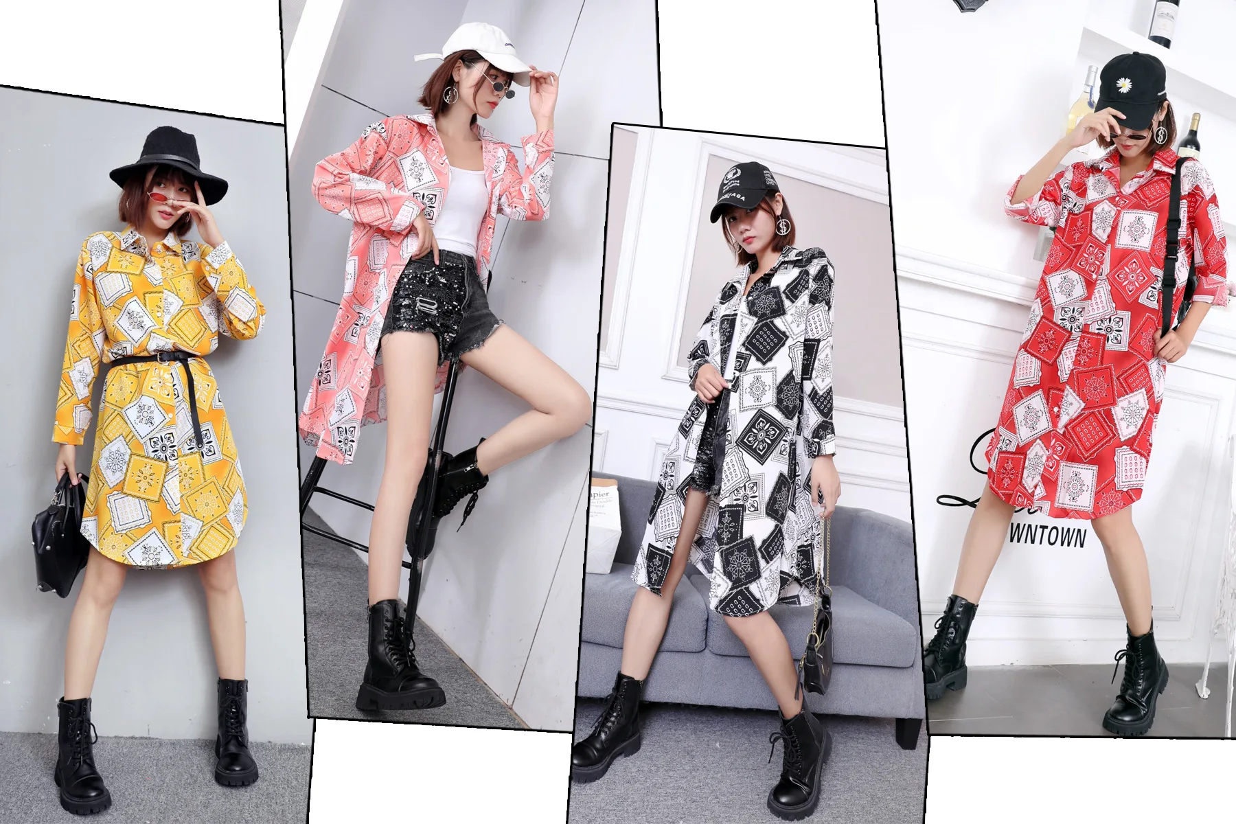 

Plus Size Blouses Women's Printed Long Sleeve Shirts Office Shirt Ladies Fall Fashion Female Clothes Lady Shirts Streetwear