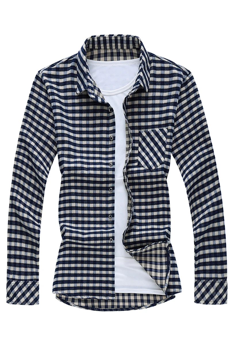 

Shirt Mens Slim Fit Long Sleeve Dress Shirts Men Casual Shirt Male Social Autumn Plaid M-3XL A08