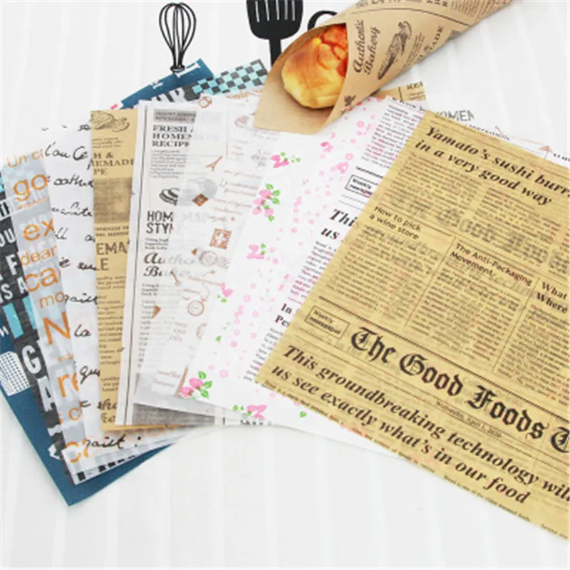 Восковая бумага для выпечки 10 шт. пищевая оберточная хлеба сэндвича бургеров фри