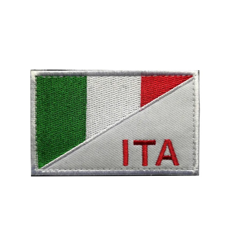 Национальный флаг код страны указанные Вышивка Липучка патчи Испания Франция