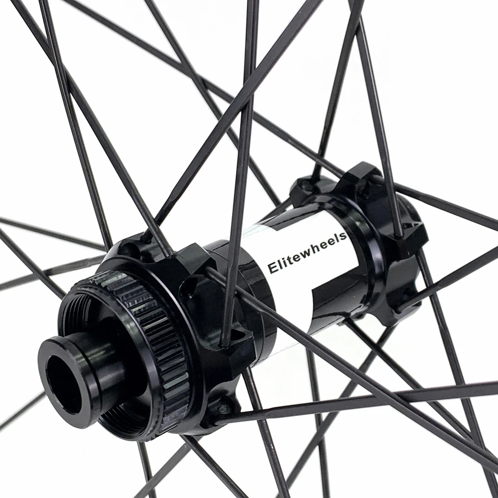 Billig ELITEWHEELS 700c Straße Disc Carbon Laufradsatz 40mm 50mm Tiefe Fahrrad Felge Center Lock Hub 24-24H Für Cyclocross Radfahren Räder BWA