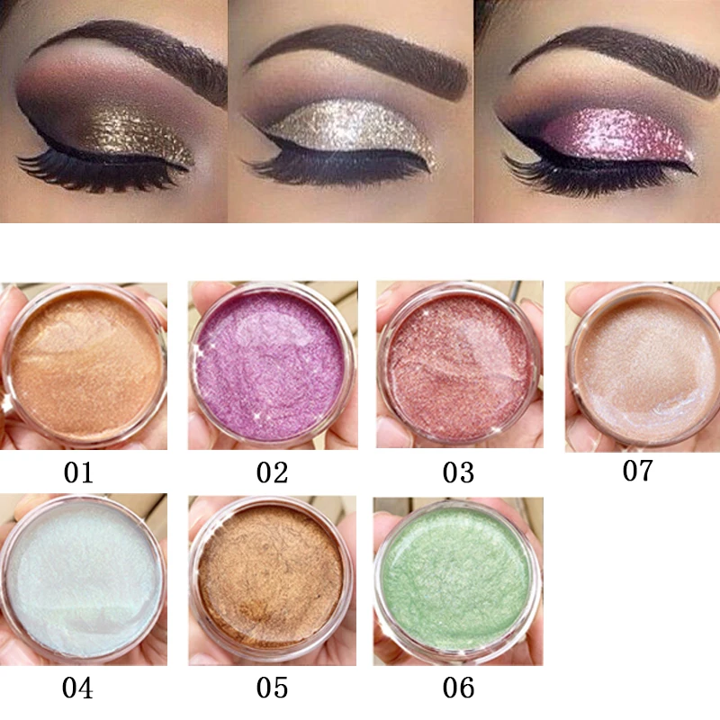 Жидкие тени для век блестящие водостойкие длительное мерцание металлический