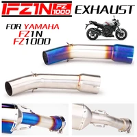 motorcycle exhaust escape muffler middle link pipe slip on for yamaha fz1 n f s fazer fz1 fz1n fz1000 2005 to 2016 exhaust