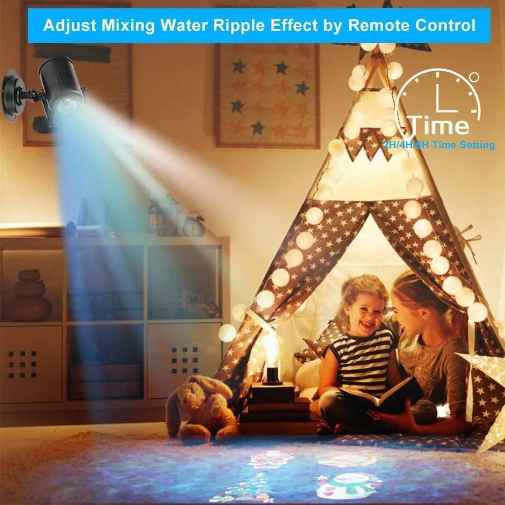 

Рождественский светодиодный проектор, 16 узоров, Рождественская яркость, уличное рождественское сценическое освещение, высокий проектор, д...