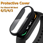 Чехол с полным покрытием для Xiaomi Mi Band 6 5 4 3, защита экрана, Защитное стекло для смарт-часов, аксессуары Xiomi Miband 3 4 5 6