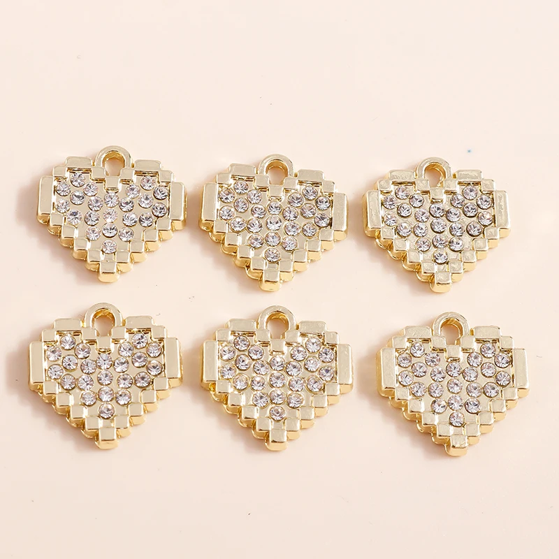 5 шт. изысканные хрустальные подвески в форме сердца элегантные жемчужные для