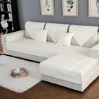 Покрывало для углового дивана, хлопковое, стеганое, с цветочной вышивкой, 1-4 места