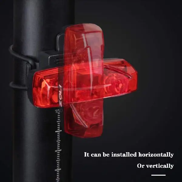 Bicycle Lights Induction Tail Light Bike Warning Lamp Magnetic Power Generate Taillight Self-Powered | Спорт и развлечения
