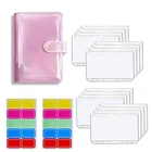 A5 A6 бюджетный Набор 18 сумок для хранения Лазерная фотообложка свободный лист Магнитная кнопка версия A6 связующее
