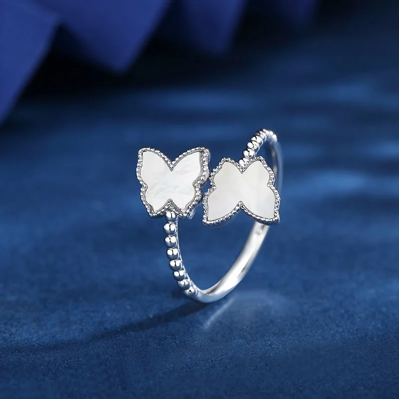 

EYER Simple Women Fashion Butterfly Ring Cubic Zirconia Super Quality Bridal Jewelry For Wedding Engagement Anniversary Gift