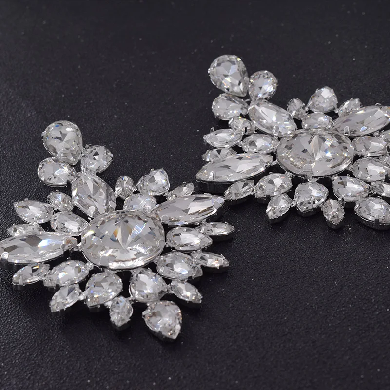 Большие размеры Хрустальные Стразы AB стеклянные Blingbling Свадебные Висячие серьги