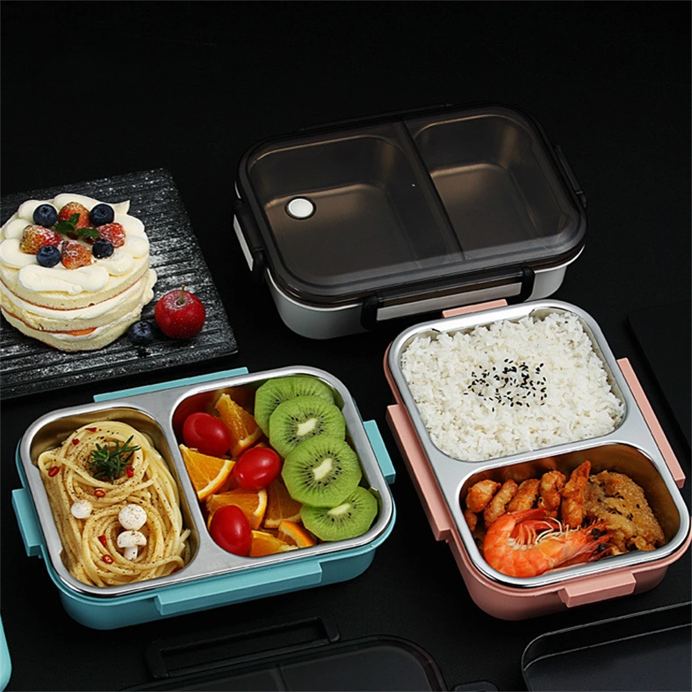 

Japanese Lunch Box With Compartment 304 Stainless Steel Bento Box For Kids School Food Container Leak-proof Food Box L1