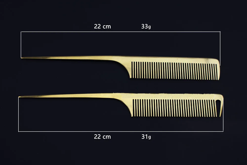 Расческа для волос из нержавеющей стали Золотая Парикмахерская Щетка