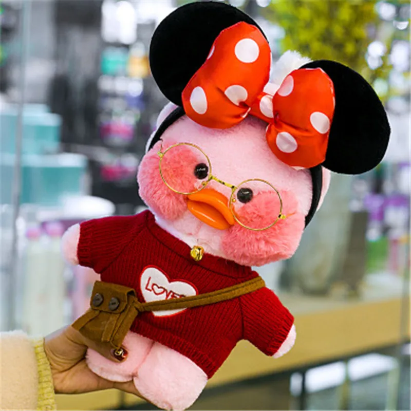 Мягкие куклы животные Lalafanfan детские милые плюшевые игрушки розовые утки мягкая