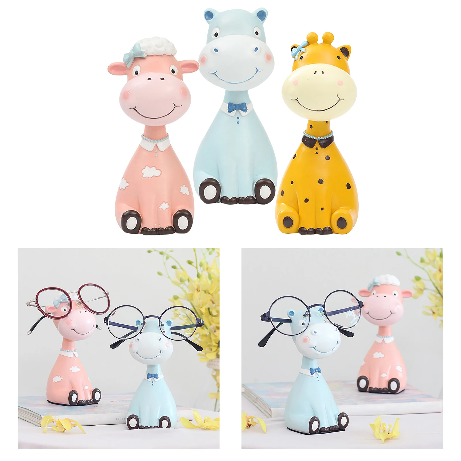 

Hand Carved Eyeglasses Spectacle Sunglasses Holder Creative Glasses Holder Animals Statues Sculpure Birthday Thanksgiving Gifts