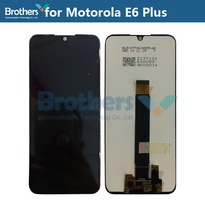 for motorola moto e6 plus e6plus paga0004 paga0033 lcd display touch screen digitizer lcd assembly lcd screen phone parts test free global shipping