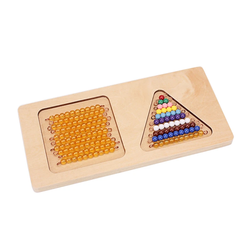 

Montessori Beads Math Toy Wood Colored Stair Boards Digitals 1-20 Colorful Beads Golden Beads Toy Number 1-10 Toys for Children