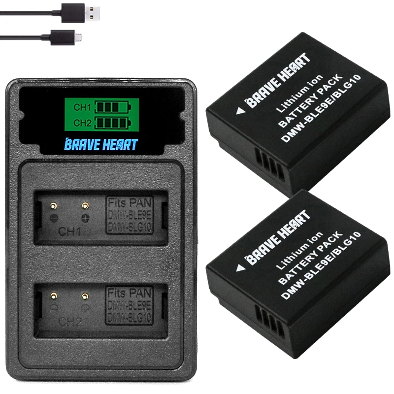 Новый TYPE-C двойной зарядное устройство + DMW-BLG10 ДМВ BLG10E BLG10 Камера Батарея для