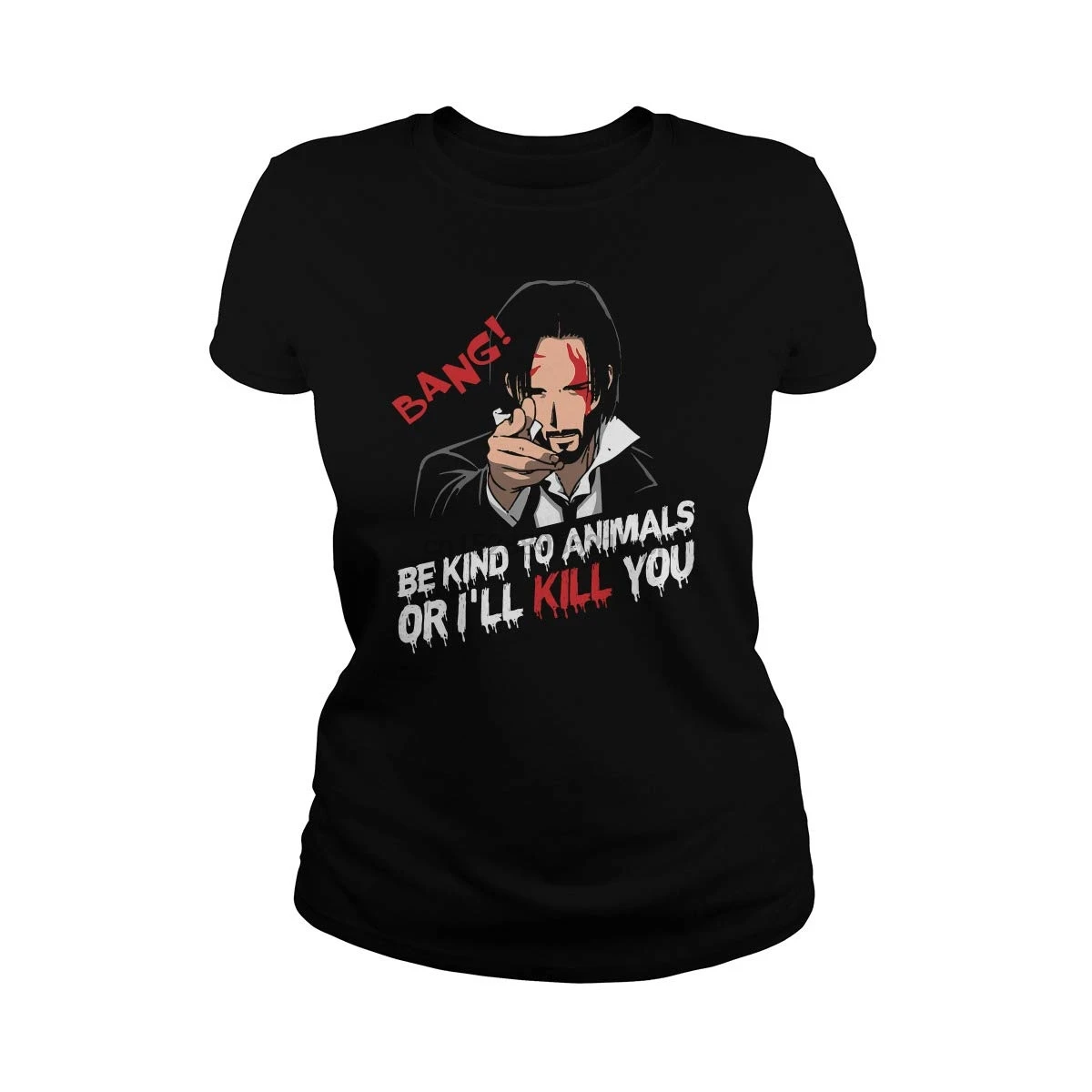 Будьте добры к животным или я уничтожу вас футболка | Мужская одежда